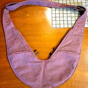 EUC Berry Vegan Suede Classic Sash Bag